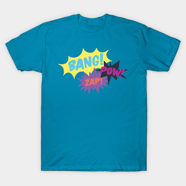 Comic Book Sound Effects T-Shirt by Carabara Designs